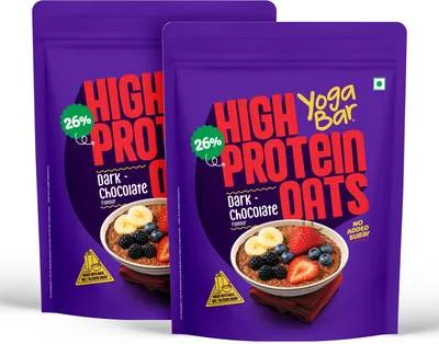 Yogabar 26g High Protein Oats | Dark Chocolate | No Trans Fat | No Cholestrol Pouch