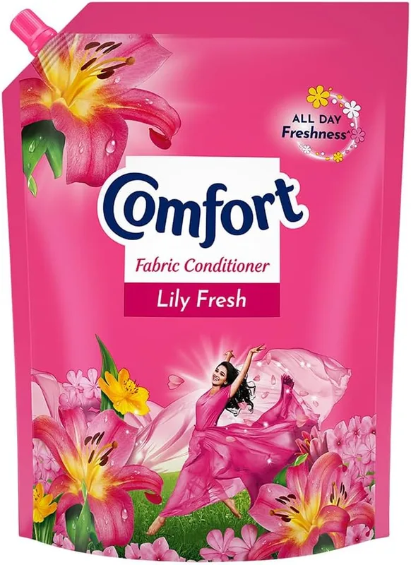 Comfort Lily Fresh Fabric Conditioner 2 L Refill Pack|| After Wash Liquid Fabric Softener - For Softness|| Shine & Long Lasting Freshness