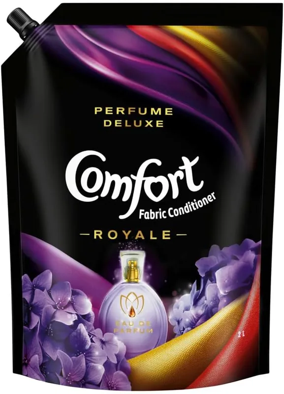 Comfort Perfume Deluxe Royale 2ltr pouch, long lasting French Perfume fragrances for your fabric!, Liquid, Citrus, Vanilla, Rose, Floral