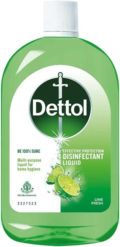 Dettol Multi-Purpose Disinfectant Liquid for Floor & Surface Cleaning, Lime Fresh Fragrance, 1L
