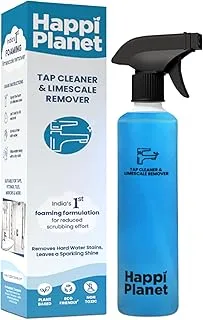 Happi Planet | Tap Cleaner & Limescale Remover | India's 1St Foaming Formulation For Reduced Scrubbing Effort | 500Ml | Suitable For Bathroom, Tap, Shower, Tiles, Mirrors | Non Toxic & Eco-Friendly