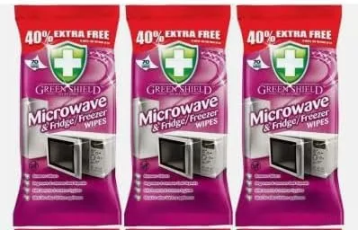 Greenshield Microwave and Fridge Freezer Wipes -70's Pack of 3