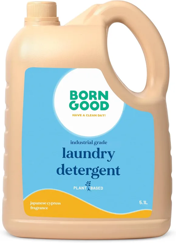 Born Good Plant Based Japanese Cypress Fragrance Laundry Detergent, Biodegradable, Non-Toxic And Eco-Friendly - 5.1 Ltr (Pack of 1)