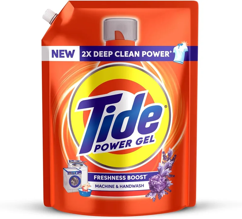 Tide Power Gel Liquid Detergent for Top Load & Front Load - 2kg | 2x Deep Clean Power | Removes Stains & Dirt | Freshness Boost | Fresh Fragrance
