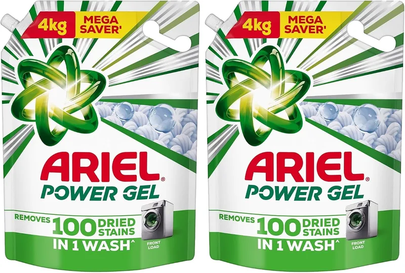 Ariel Liquid Detergent Front Load - 4L | Removes 7 day dried-in Stains in 1 wash inside Washing Machine | Now at Price of Powders | Amazing Fragrance | Protects Colours | Dissolves Faster (Pack of 2)