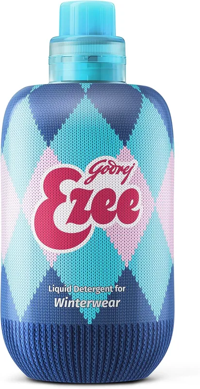 Godrej Ezee Liquid Detergent - 1kg Bottle | for Winter-wear | Added Conditioner | No Soda Formula | Woolmark Certified