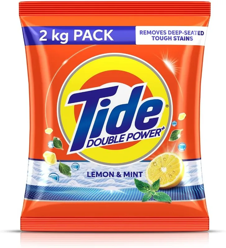 Tide Plus Double Power Detergent Washing Powder - 2 kg (Lemon and Mint)