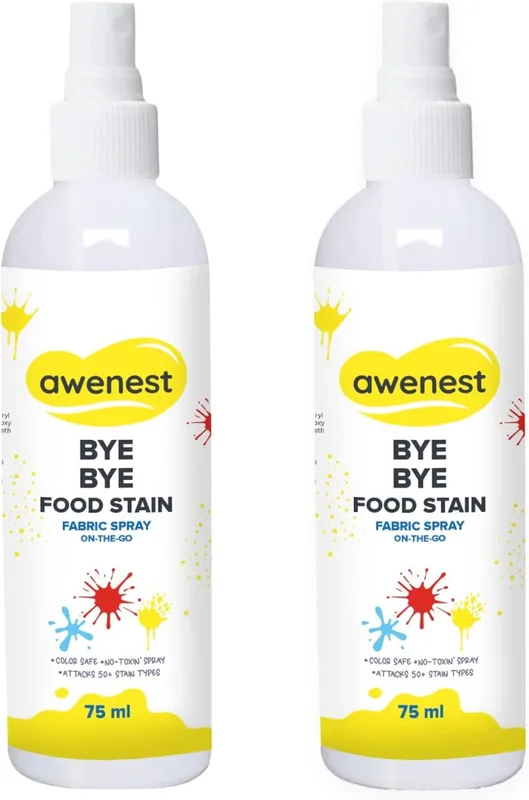awenest Bye Bye Stain - Instant Stain Remover Fabric Spray | Toxin-free | 50+ Stains | Easy to Carry | Plant-based | Pack of 2