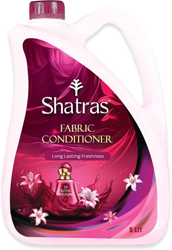 SHATRAS 2X Royal Perfume Fabric Conditioner - 5 Liter | After Wash Liquid Fabric Softener Increase | Softness, Shine & Long Lasting Royal Perfume Fragrance For Your Fabrics
