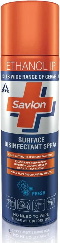 Savlon Surface Disinfectant Spray Sanitizer, Germ Protection on Hard & Soft Surfaces, 170g