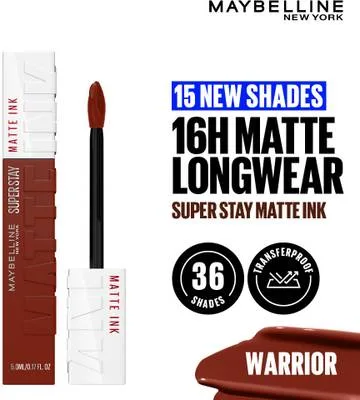 MAYBELLINE NEW YORK Superstay Matte Ink Liquid Lipstick - 16H Longwear Matte | Warrior