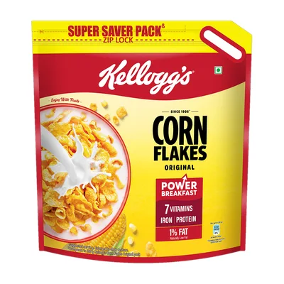 Kellogg's Corn Flakes Original 1.15kg | Power Breakfast | 7 Vitamins & Protein Pouch