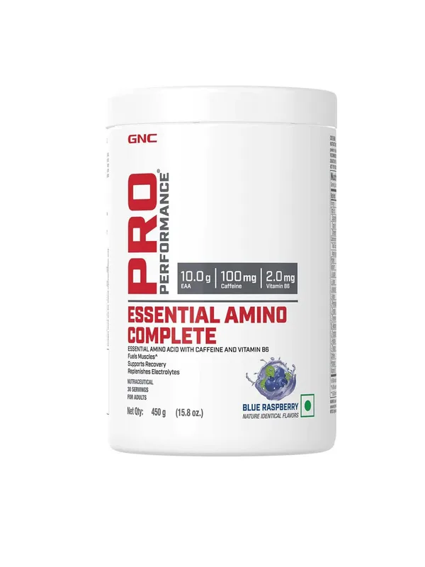 GNC Blue Raspberry Pro Performance Essential Amino Complete - 450 gm