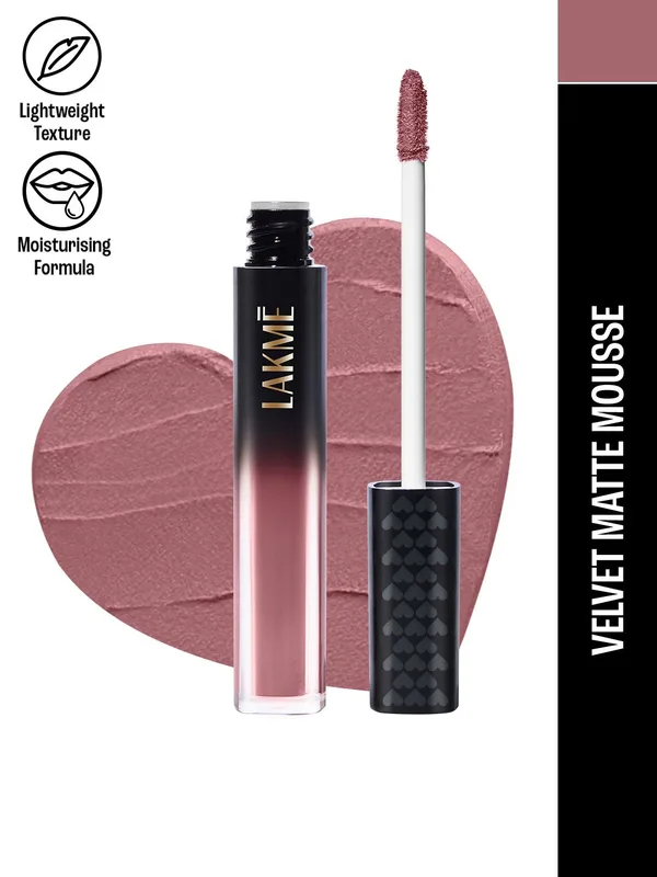 Lakme Xtraordin-airy Velvet Matte Lip Mousse With Cocoa Butter 4.6g - Pink Veil 202