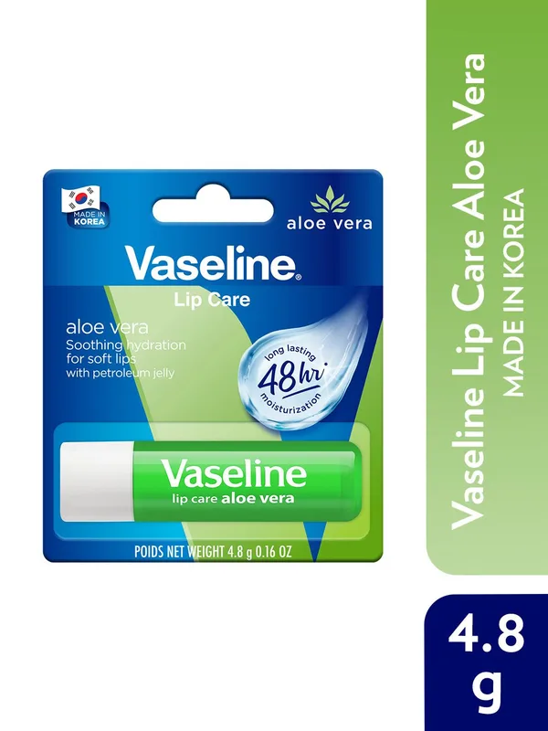 Vaseline Lip Care Lip Balm Stick for 48Hr Moisturization 4.8 g - Aloe Vera