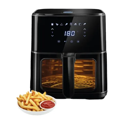 KENT Ultra Digital Air Fryer 4.5L Bake, Grill & Roast Up to 80% Less Oil Usage 8 Preset MenuRapid Heat Circulation Digital Display & Touch Control Panel Glass Window with in built Light Air Fryer