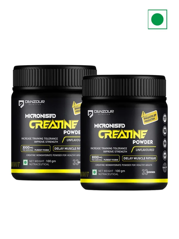 DENZOUR NUTRITION Set Of 2 Creatine Monohydrate Unflavoured 100g Each