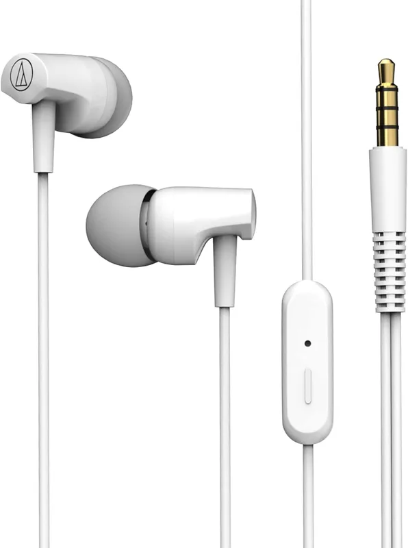Audio-Technica Sonic Fuel in-Ear Wired Earphones with in-line Mic & Control, 8.5mm Powerful Drivers for Clear Sound & Rich Bass, One Button Multi-Function Remote, Comfort Fit Earbuds