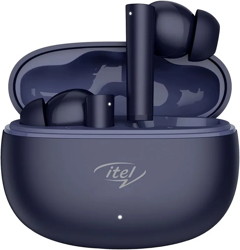 itel Buds Ace 2 TWS Earbuds - Quad Mic ENC, 13mm Bass Boost Drivers, 50 Hours Playtime, Fast Charging, IPX5 Water Resistant, Bluetooth 5.0, Type-C Charging (Blue)