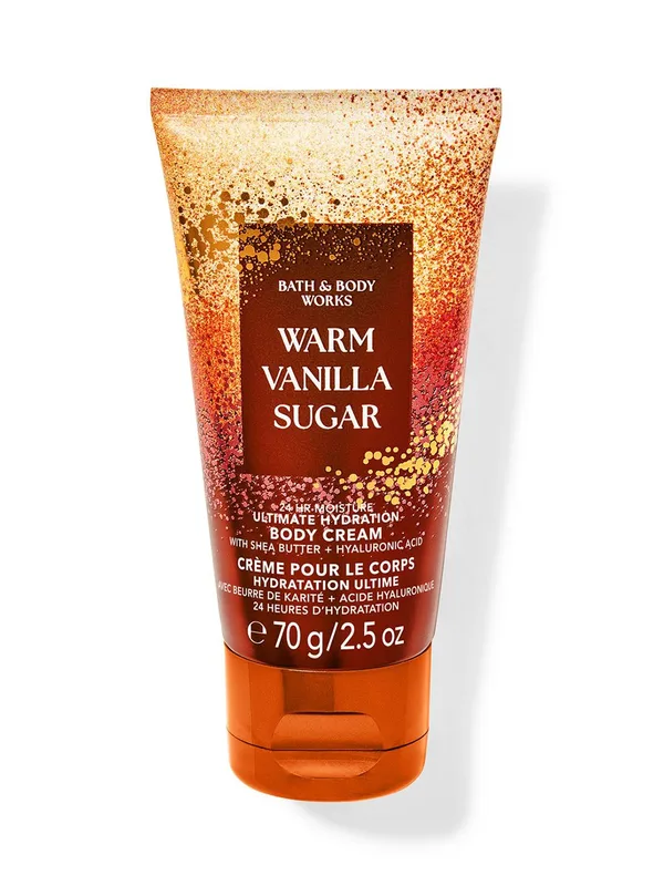 Bath & Body Works Warm Vanilla Sugar Travel Size Ultimate Hydration Body Cream - 70g
