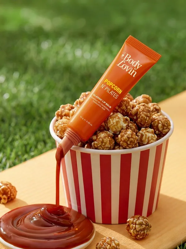 Plum BodyLovin' Popcorn N' Pilates Glassic Lip Balm With Hazelnut Oil - 10 g