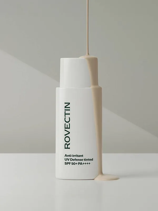 Rovectin Anti-Irritant SPF 50+UV Defense Tinted Sunscreen with Zinc Oxide - 50 ml