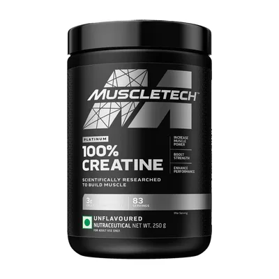 Muscletech Platinum Creatine Monohydrate Powder, 3 g Creatine Per Serving , Unflavoured Creatine
