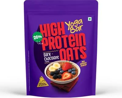 Yogabar High Protein Oats Dark Chocolate 26g Protein No Trans Fat No Cholestrol Pouch