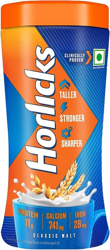 Horlicks Nutrition Drink Jar - 1 kg - Classic Malt - Clinically Proven to make kids Taller, Stronger, Sharper