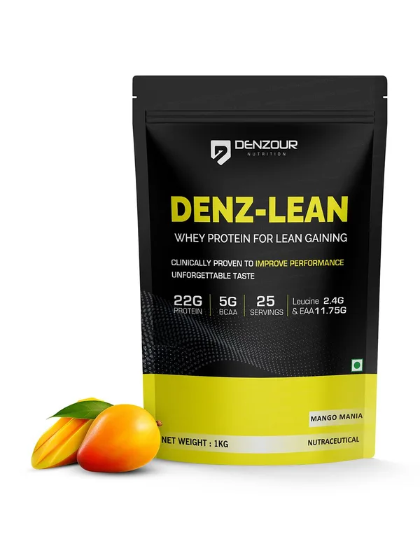 DENZOUR NUTRITION Denz - Lean Whey Protein 1 kg - Mango Mania Flavour
