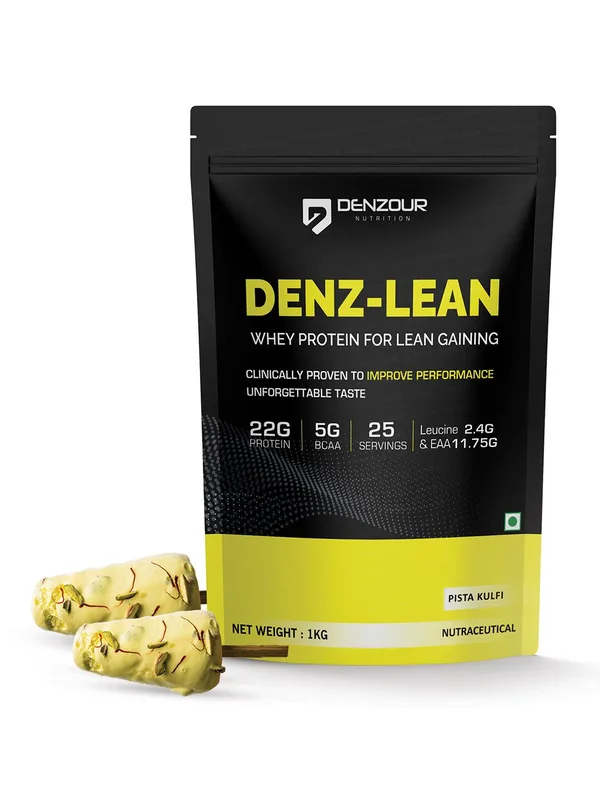 DENZOUR NUTRITION Denz - Lean Whey Protein 1 kg - Pista Kulfi Flavour