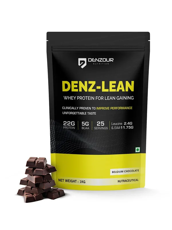 DENZOUR NUTRITION Denz - Lean Whey Protein 1 kg - Belgium Chocolate Flavour