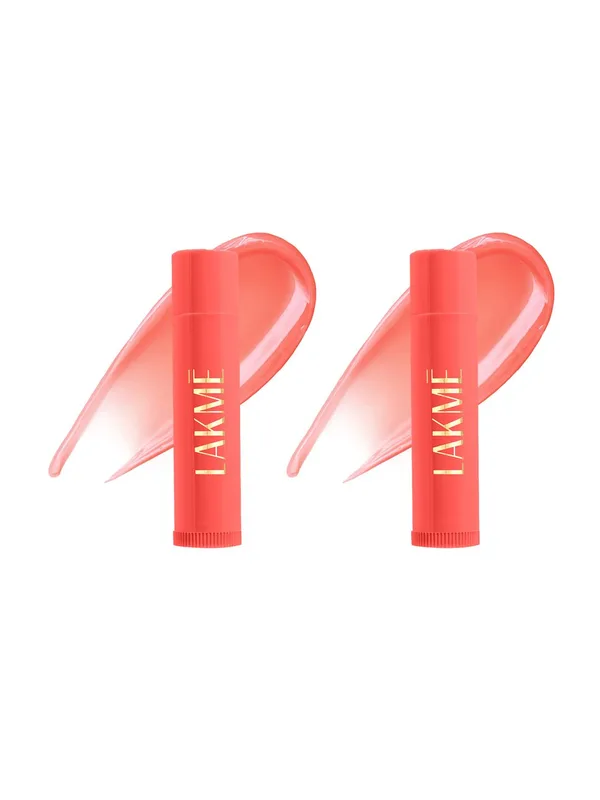 Lakme Set of 2 Lip Love Care Stick 24Hr Moisturization with SPF 15 4.5g Each - Apricot