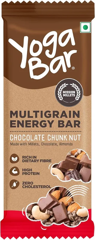 Yogabar Chocolate Chunk Multigrain Energy Bar - 35g