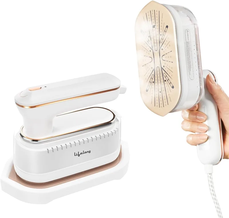 Lifelong 1250 Watt Garment Steamer for Clothes | Handheld Garment Steamer with Rest Stand for Iron | Portable & Foldable Mini Steam Press Suitable For Traveling - 90 ml Tank Capacity (LLGRMS905)