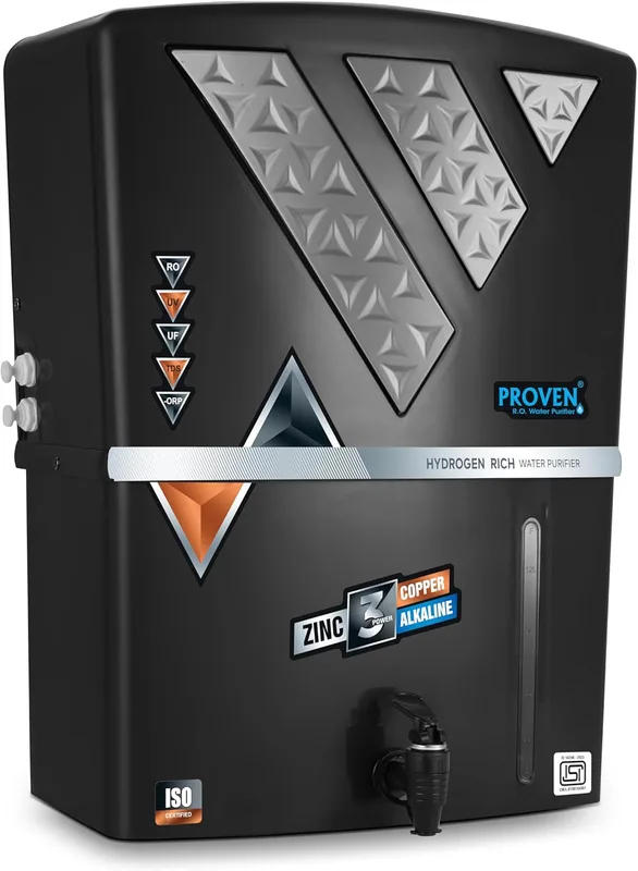 Proven Eleven Zinc Water Purifier – RO + UV + UF with Copper & Zinc, Suitable for Borewell Water, 12L Storage, TDS Adjuster, Made in India, ISI Certified | 12-Stage Purification | 1-Year Warranty