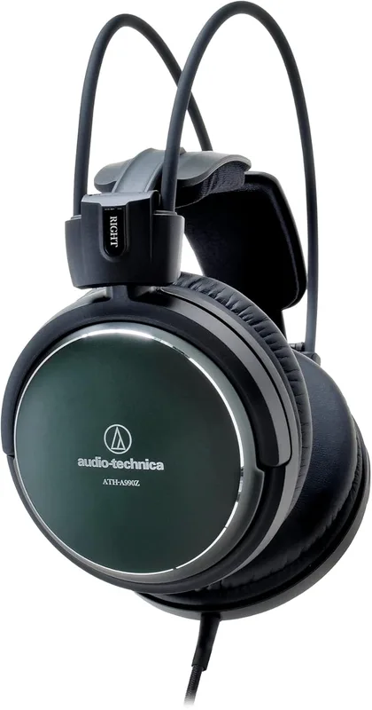 Audio-Technica ATH-A990Z Wired Over-Ear Studio Monitor Headphones for DJs & Gaming | High-Res Sound, Deep Bass, Soft Earpads | DJ Headphones with 3D Wing Support