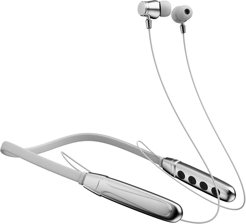 OOGE Tune 3 in-Ear Bluetooth Gaming Neckband, 35MS Low Latency, Magnetic On-Off, 3D Surround Sound, IPX4 Sweat Resistant, 50H Playtime, 10mm PureTone Driver, Type-C Port, BT5.3, Dual Mic (Ash Grey)