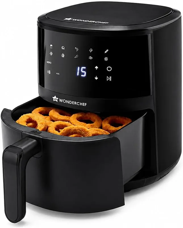 Wonderchef Platinum Digital Air Fryer for Kitchen, 4.5L, 1350W, Rapid Air Technology, 10 Pre-Set Functions, Temperature and Time Control, Automatic Shut-Off, 2-Yr Warranty