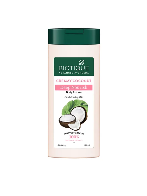 Biotique Unisex Bio Creamy Coconut Ultra Rich Body Lotion 180 ml