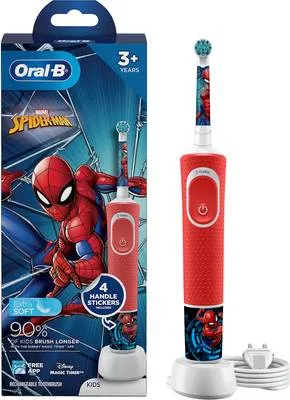 Oral-B Kids Spiderman, 2 Fun Modes, 2 Min Timer,Rechargeable Electric Toothbrush
