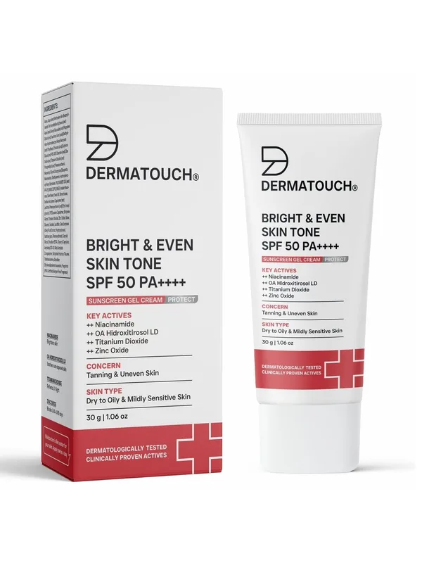 Dermatouch Bright & Even Skin Tone Sunscreen SPF 50 PA++++- 30 g