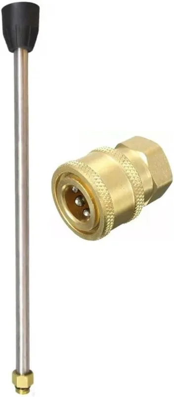 JPT Stainless Steel 10-Inch High Pressure Washer Extension Rod/Wand With 1/4-Inch Quick Connector