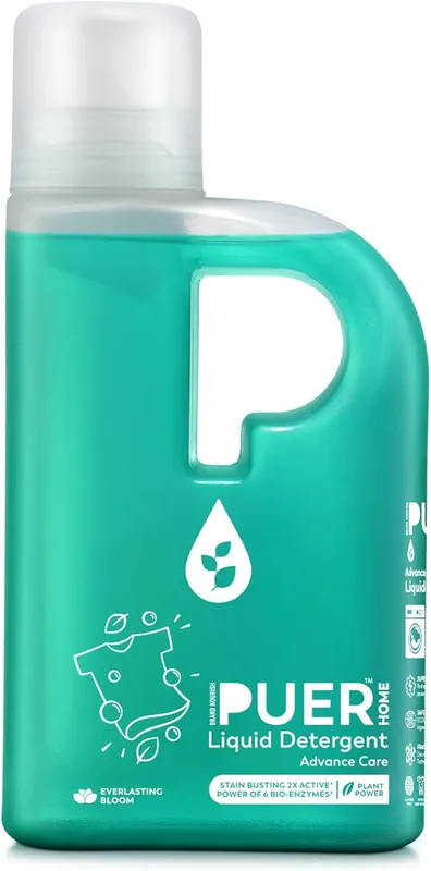 PUER Liquid Detergent Advance Care Everlasting Bloom 500ml for Front & Top Load Washing Machine | Plant Based & Eco Friendly | Tough Stain Removal, Color Safe & Bleach Free