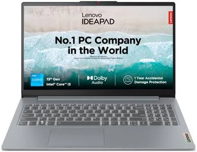 Lenovo IdeaPad Slim 3 with 1Yr ADP Intel Core i3 13th Gen 1315U - (8 GB/512 GB SSD/Windows 11 Home) 15IRU8 Thin and Light Laptop