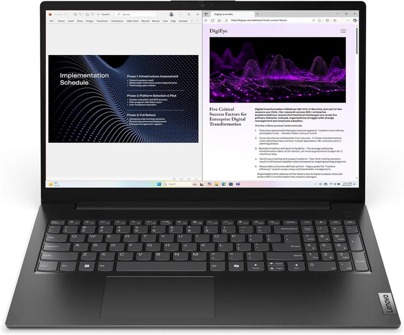 Lenovo V15 G4 IRU Laptop | 15.6" FHD Anti-Glare | Intel Core i7-13620H 13th Gen (10 Cores) | 16GB LPDDR5 RAM, 512GB SSD | Windows 11 + Office 2021 | Wi-Fi 6, HD Cam | Iron Grey | 1-Year Warranty
