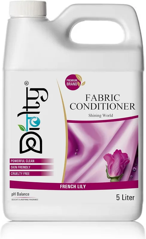 Diolty Fabric Conditioner 5L – Love Lily | Premium Softness, Long-Lasting Freshness | Hand & Machine Wash | Family-Sized Reusable Can, Made in India