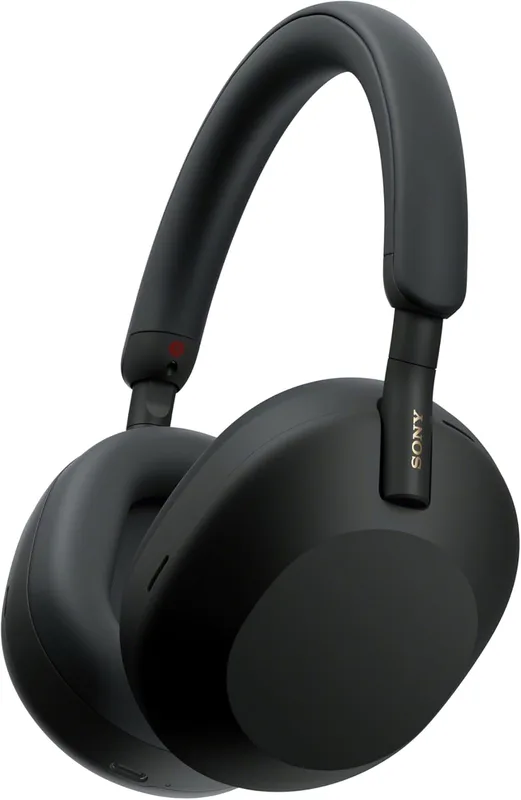 Sony WH-1000XM5 Best Active Noise Cancelling Wireless Bluetooth Over Ear Headphones with Mic for Clear Calling,Battery Life 30 Hours -Black