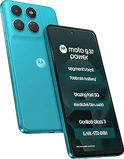Motorola Moto g37 Power 5G (Pantone Capri, 128GB Storage, 8GB RAM) | 6.67-inch HD+ 120Hz Display | Dimensity 6400 | 50MP Camera | 7000mAh Battery | 30W Charging