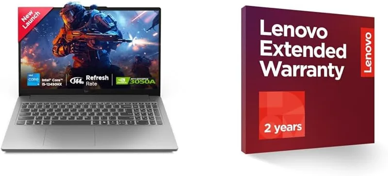 Lenovo LOQ Essential Intel Core i5-12450HX|NVIDIA RTX 3050A 4GB (16GB RAM/512GB SSD/144Hz Refresh Rate/15.6" (39.6cm)/Windows 1 2 Year Onsite Warranty + Accidental Damage Protection
